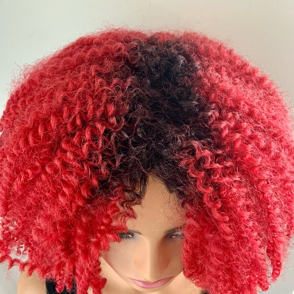 Ombre Red “Put On & Go” Synthetic Fiber Wig for Events/Gaming…♥️ - Picture 2 of 8